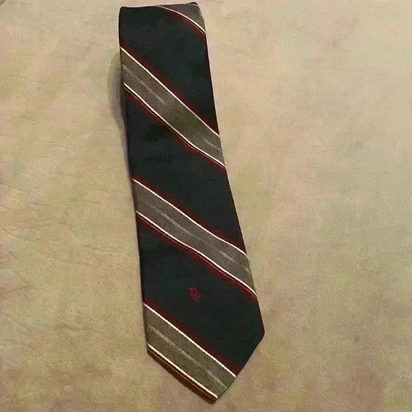 Christian Dior Necktie Polyester Silk Blend - Picture 7 of 8